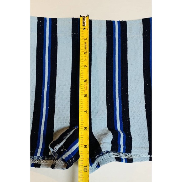 Vintage Retro Beach Surf Striped Blue Swim Trunks Short Shorts‎ Made in USA - Picture 8 of 11